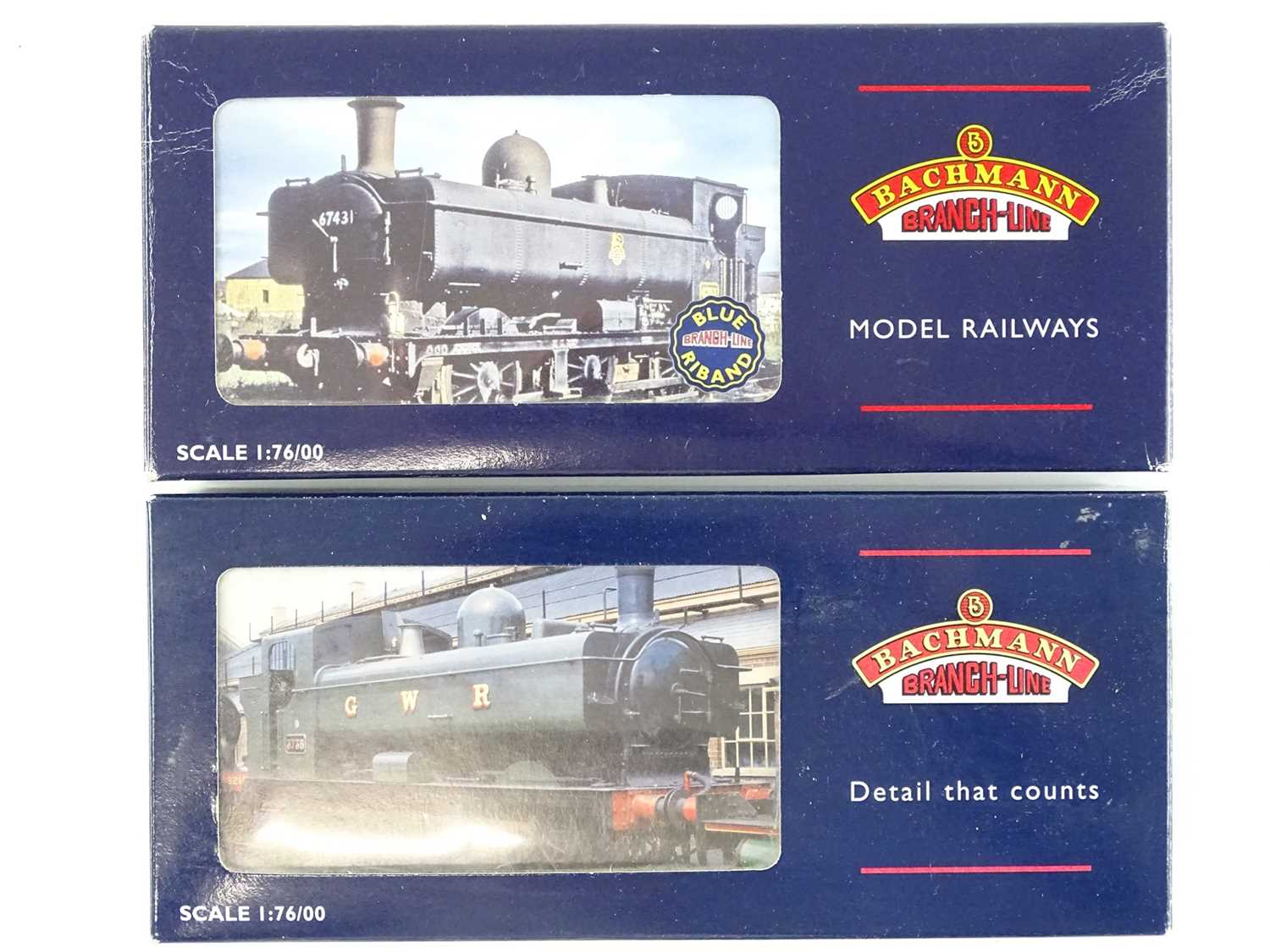 Lot 335 - A pair of BACHMANN Pannier tank steam...