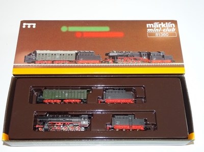 Lot 228 - Z GAUGE MODEL RAILWAYS: A MARKLIN 81360 steam...