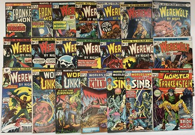 Lot 210 - FRANKENSTEIN #2, 8, 9 + WEREWOLF BY NIGHT #19,...