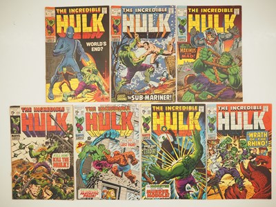 Lot 308 - INCREDIBLE HULK #117-119, 120, 122-124 (7 in...
