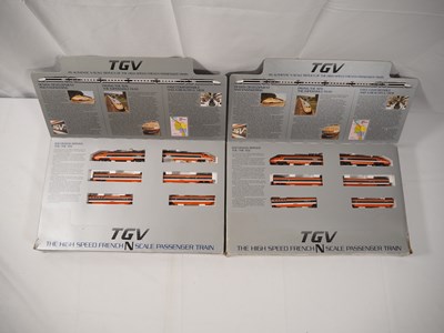 Lot 44 - BACHMANN - pair of French Outline N gauge TGV...