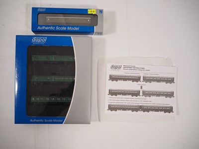 Lot 56 - DAPOL - N gauge Maunsell coach triple pack...
