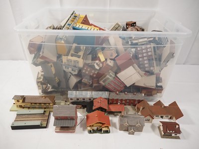 Lot 64 - Large crate of N gauge plastic kit built...
