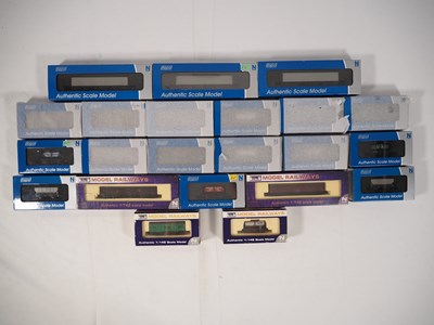 Lot 80 - DAPOL N gauge wagons and bogie vans in various...