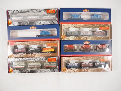 Lot 173 - BACHMANN - OO gauge triple wagon packs of...