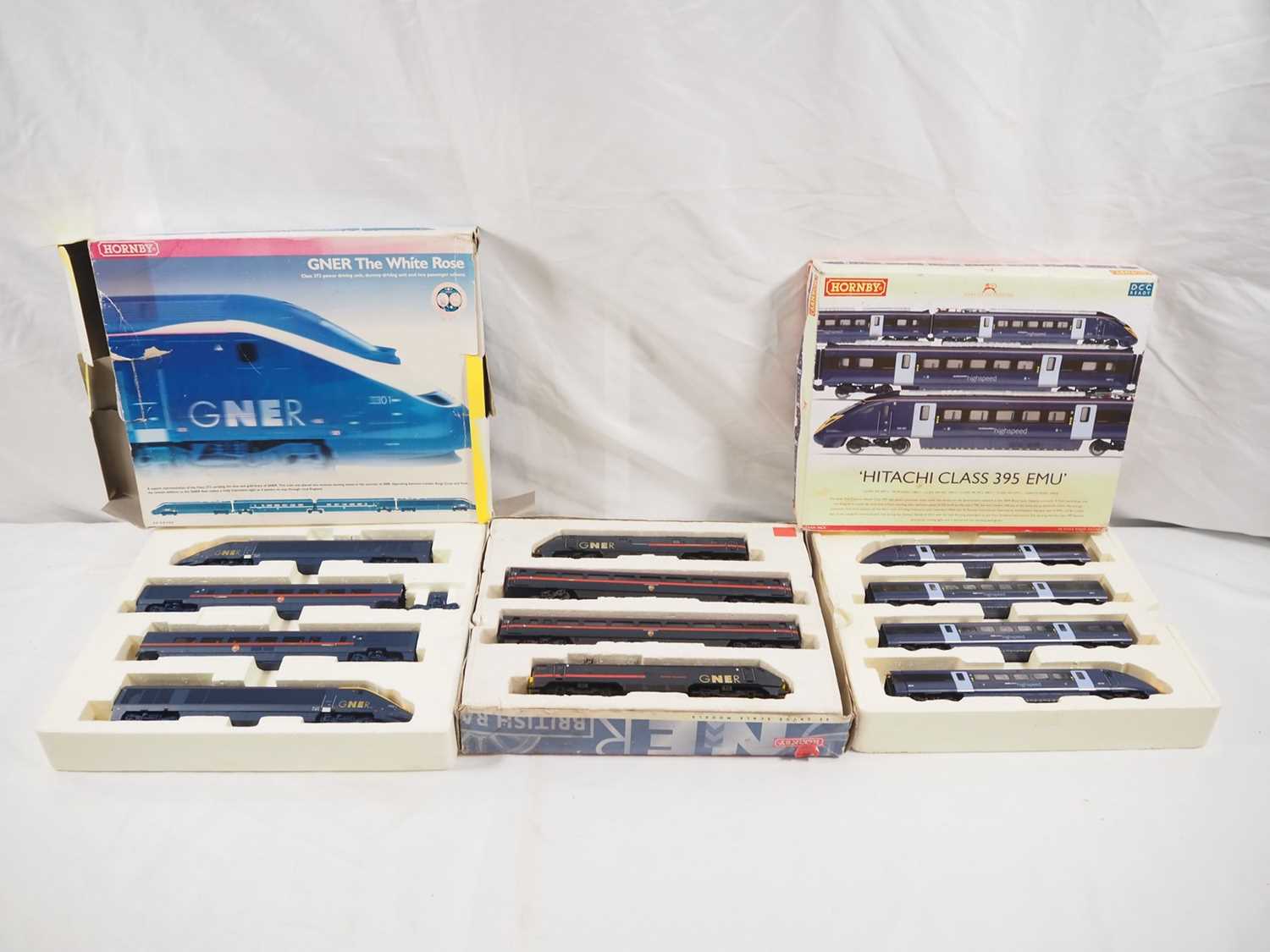 Lot 223 - HORNBY - OO gauge train pack comprising GNER