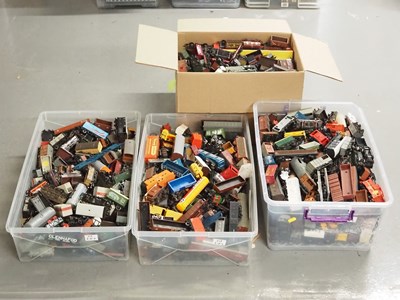 Lot 258 - Three large crates plus a box of unboxed HO/OO...