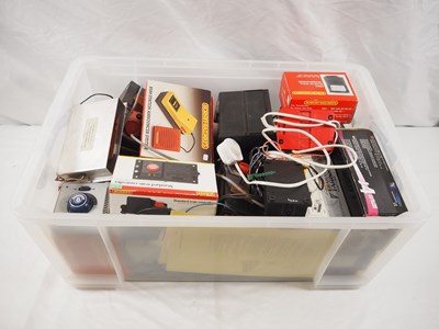 Lot 262 - A large crate of model railway controllers and...