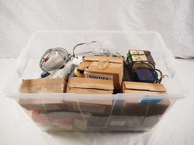 Lot 263 - A large crate of model railway controllers and...