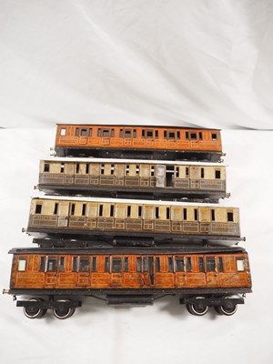 Lot 342 - A group of kit built gauge 1 bogie passenger...