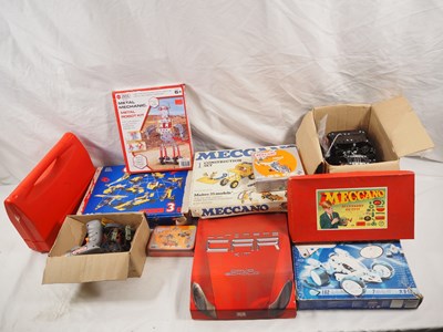 Lot 357 - A large removals box of MECCANO sets and items,...