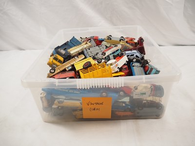 Lot 386 - CORGI - a large crate of vintage play worn...