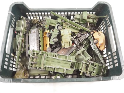 Lot 391 - A tray of play worn diecast military vehicles...
