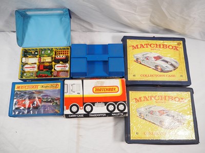 Lot 403 - MATCHBOX - Vintage carry cases mostly...