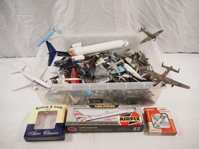 Lot 467 - A large crate of diecast aircraft, vintage and...