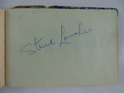 Lot 141 - A well worn autograph book with signatures to...