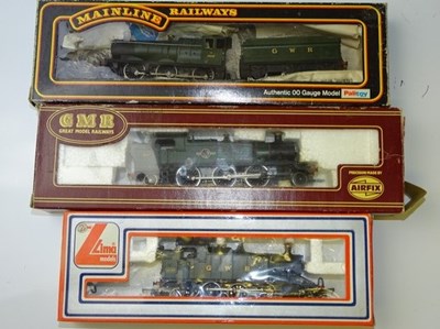 Lot 583 - OO GAUGE MODEL RAILWAYS: A group of GWR steam...