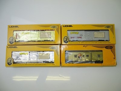 Lot 599 - O GAUGE MODEL RAILWAYS: A group of four LIONEL...