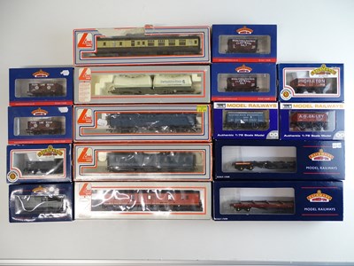 Lot 382 - A group of wagons and mixed rolling stock by...