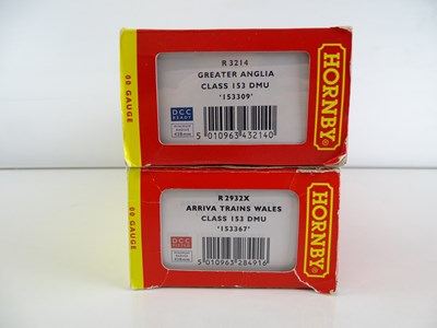 Lot 405 - A pair of HORNBY Class 153 DMUs comprising...