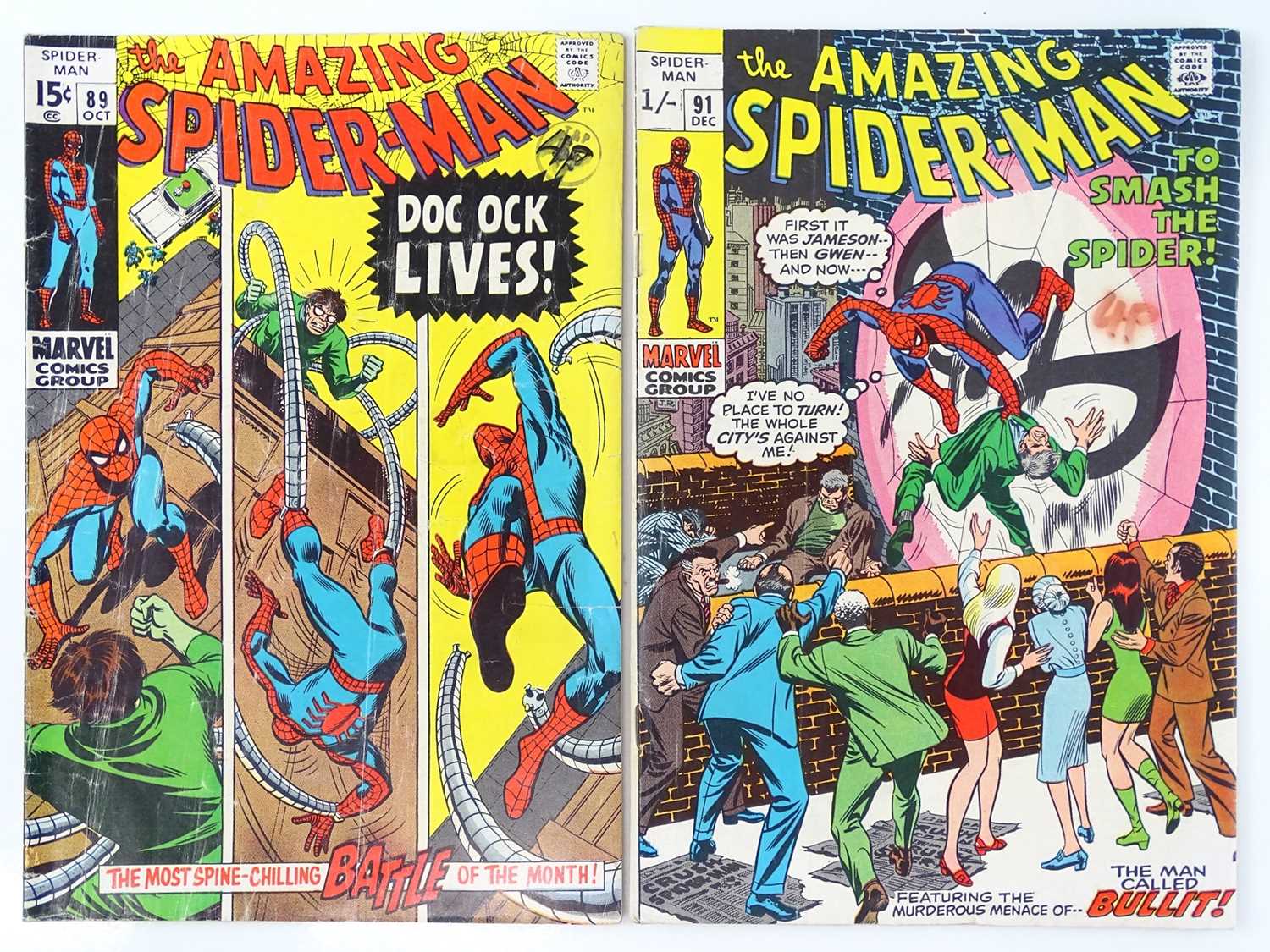 Lot 125 - AMAZING SPIDER-MAN #89 & 91 - (2 in Lot) -...