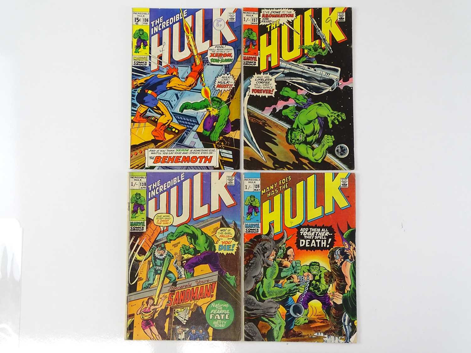 Lot 149 - INCREDIBLE HULK #136, 137, 138, 139 - (4 in...