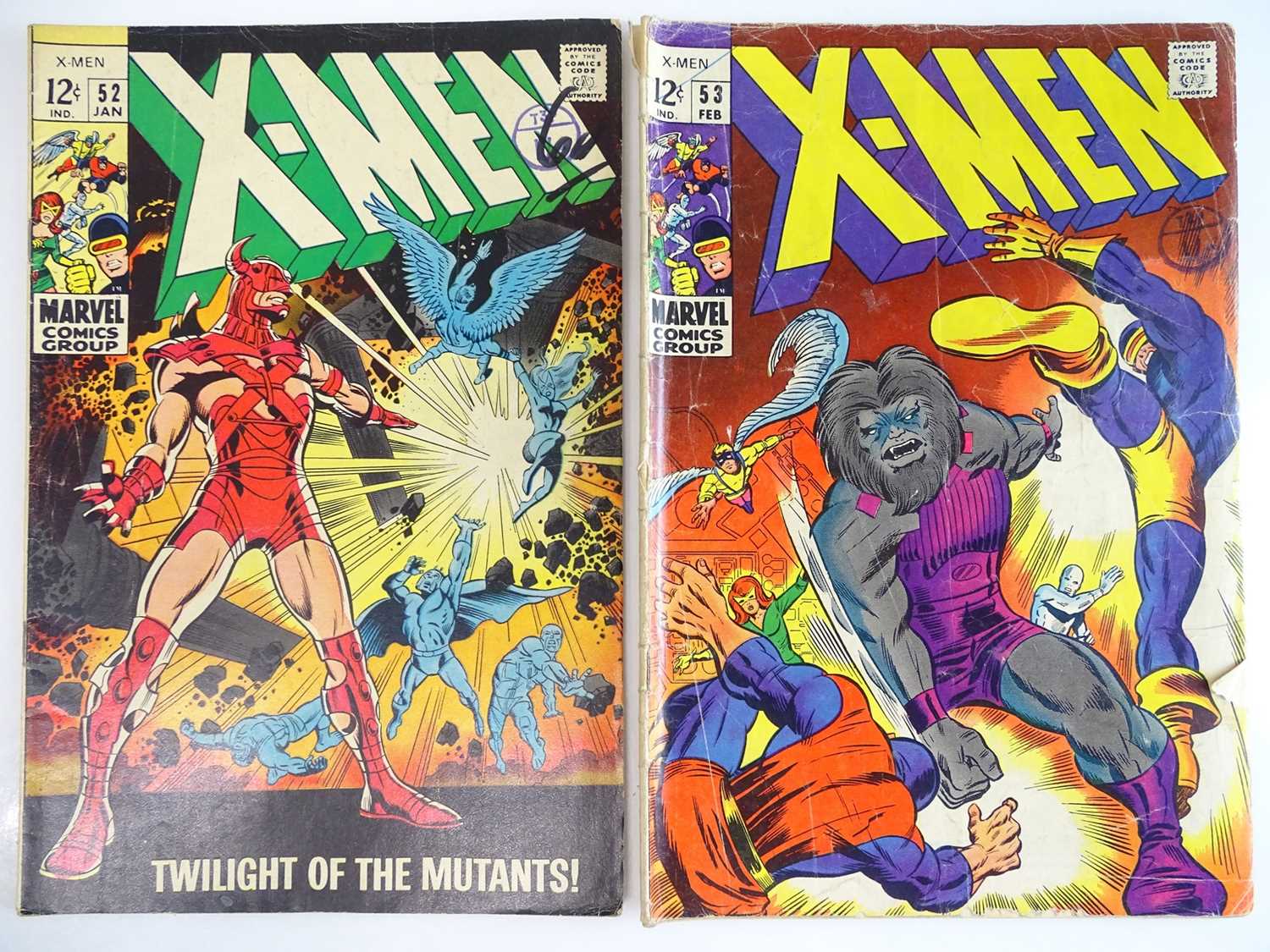 Lot 160 - UNCANNY X-MEN #52 & 53 - (2 in Lot) - (1969 -...