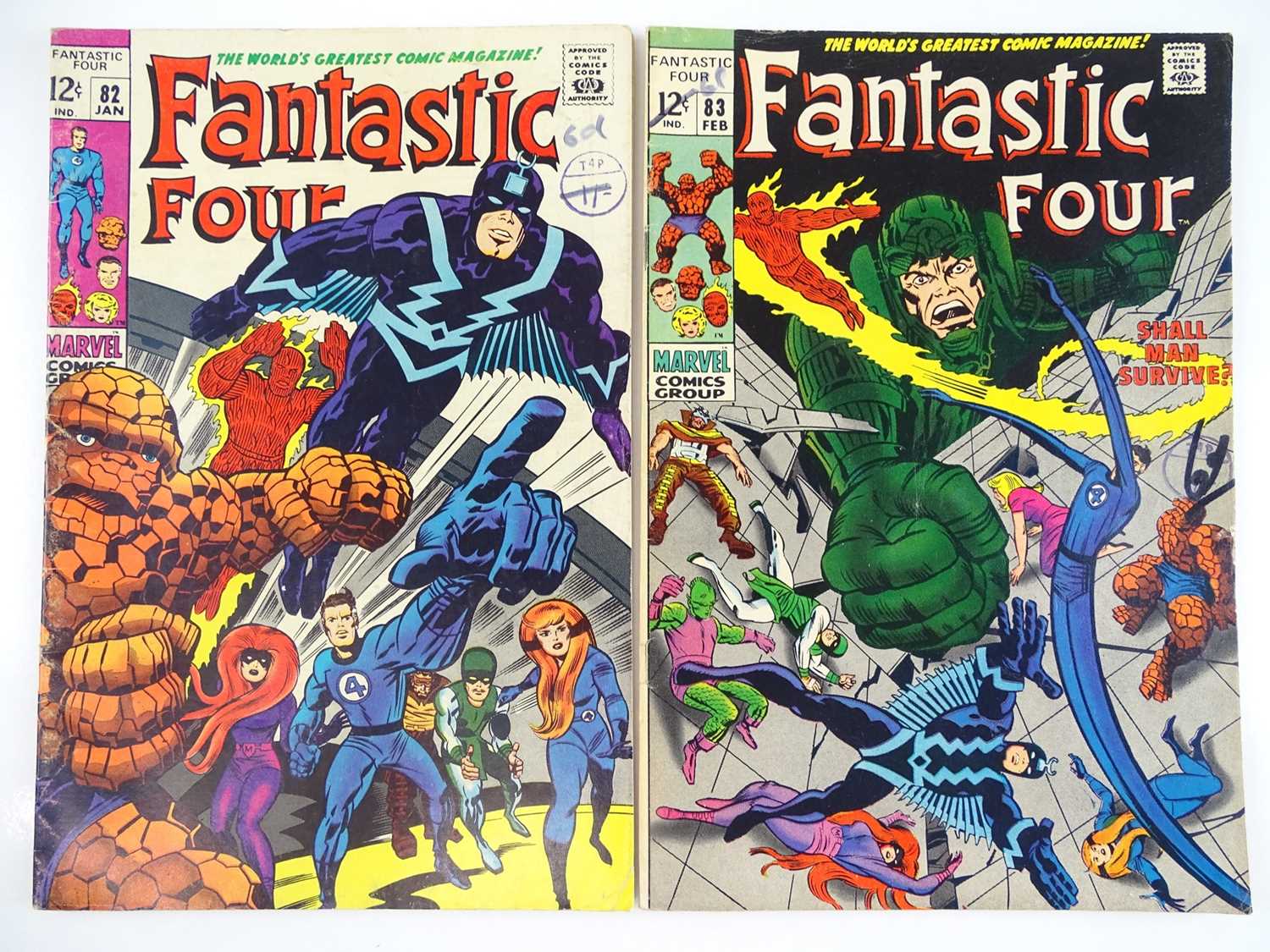 Lot 177 - FANTASTIC FOUR #82 & 83 - (2 in Lot) - (1969 -...