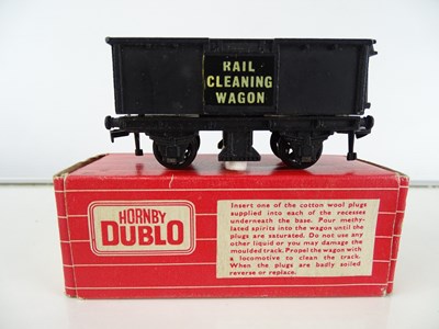 Lot 461 - A rare HORNBY DUBLO 4654 rail cleaning wagon -...