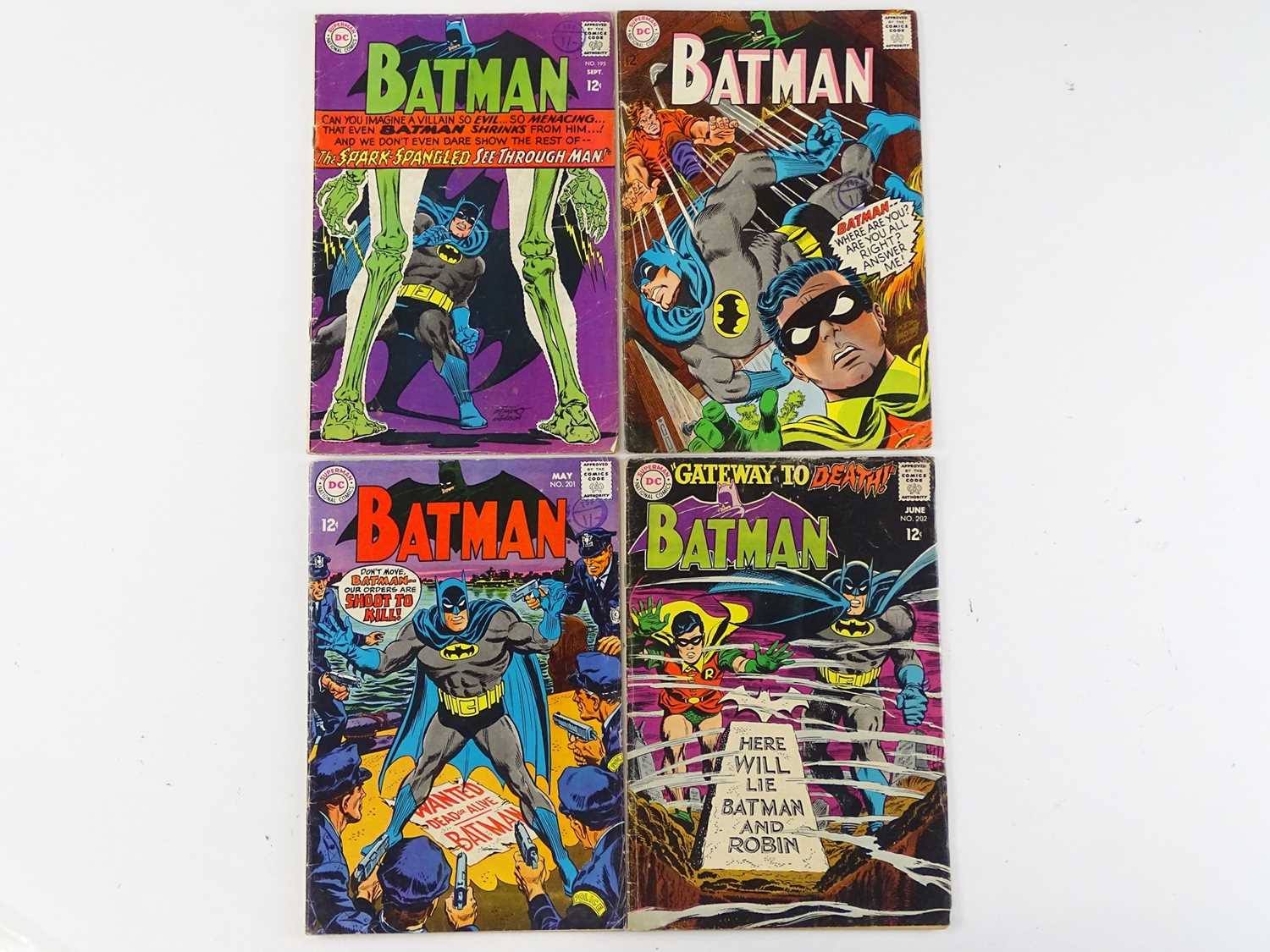 Lot 465 - BATMAN #195, 196, 201, 202 - (4 in Lot) -