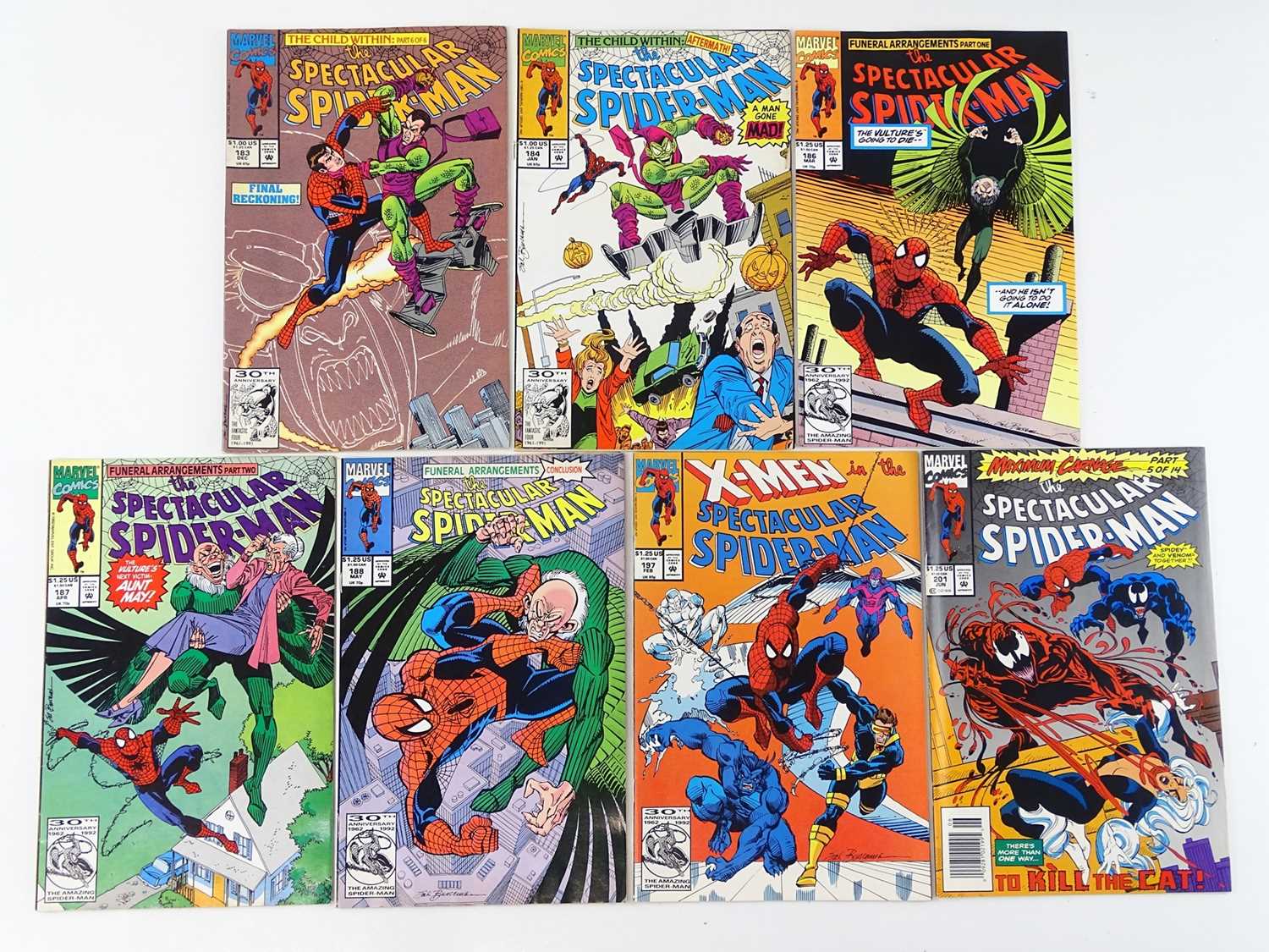 Lot 492 - SPECTACULAR SPIDER-MAN #183, 184, 186, 187,...