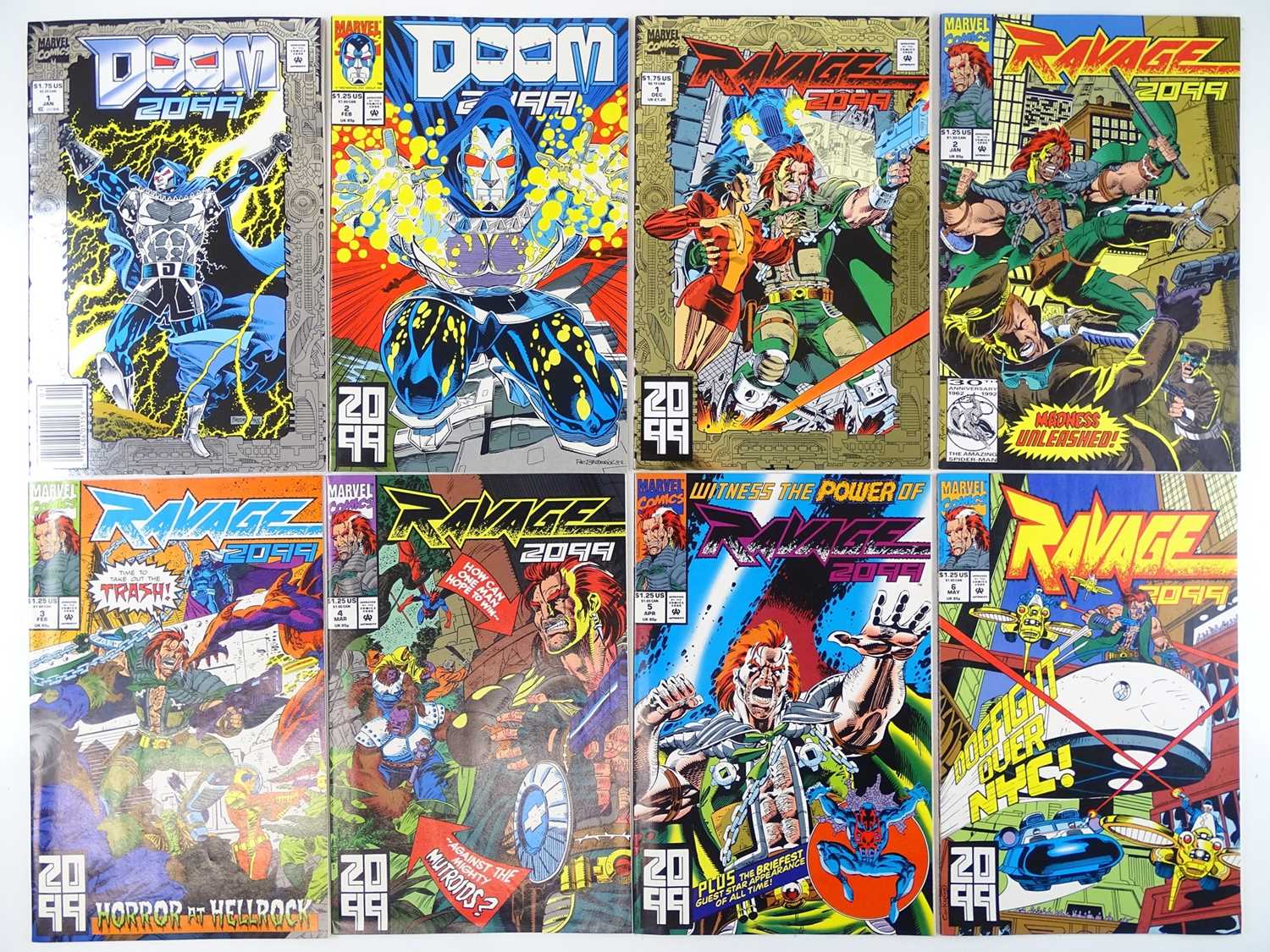 Lot 498 - DOOM 2099 #1, 2 & RAVAGE 2099 #1, 2, 3, 4, 5,...