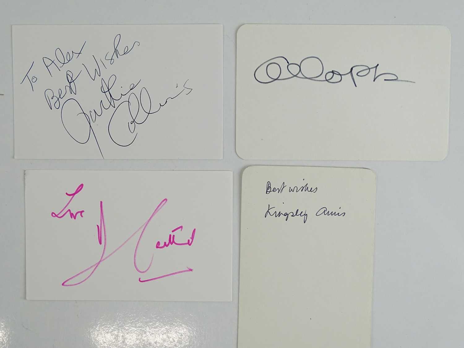 Lot 154 - AUTHORS - A group of four signed cards (some