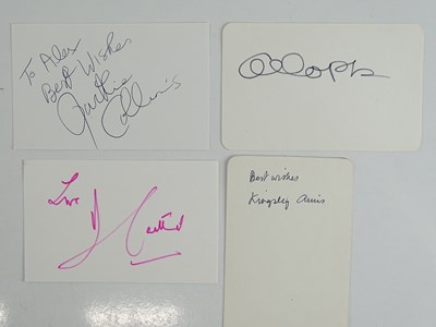 Lot 154 - AUTHORS - A group of four signed cards (some...