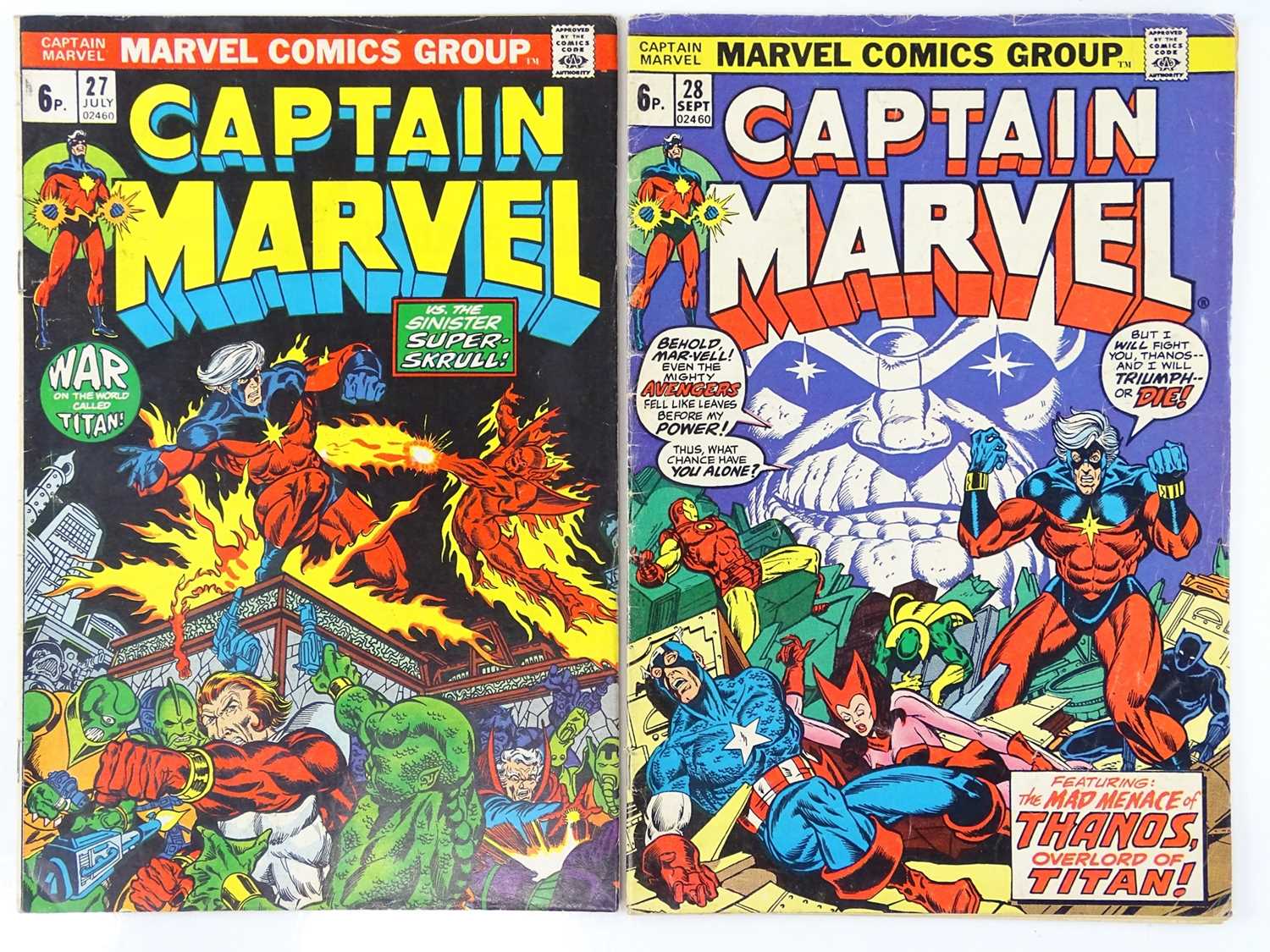 Lot 548 - CAPTAIN MARVEL #27 & 28 - (2 in Lot) - (1973 -...