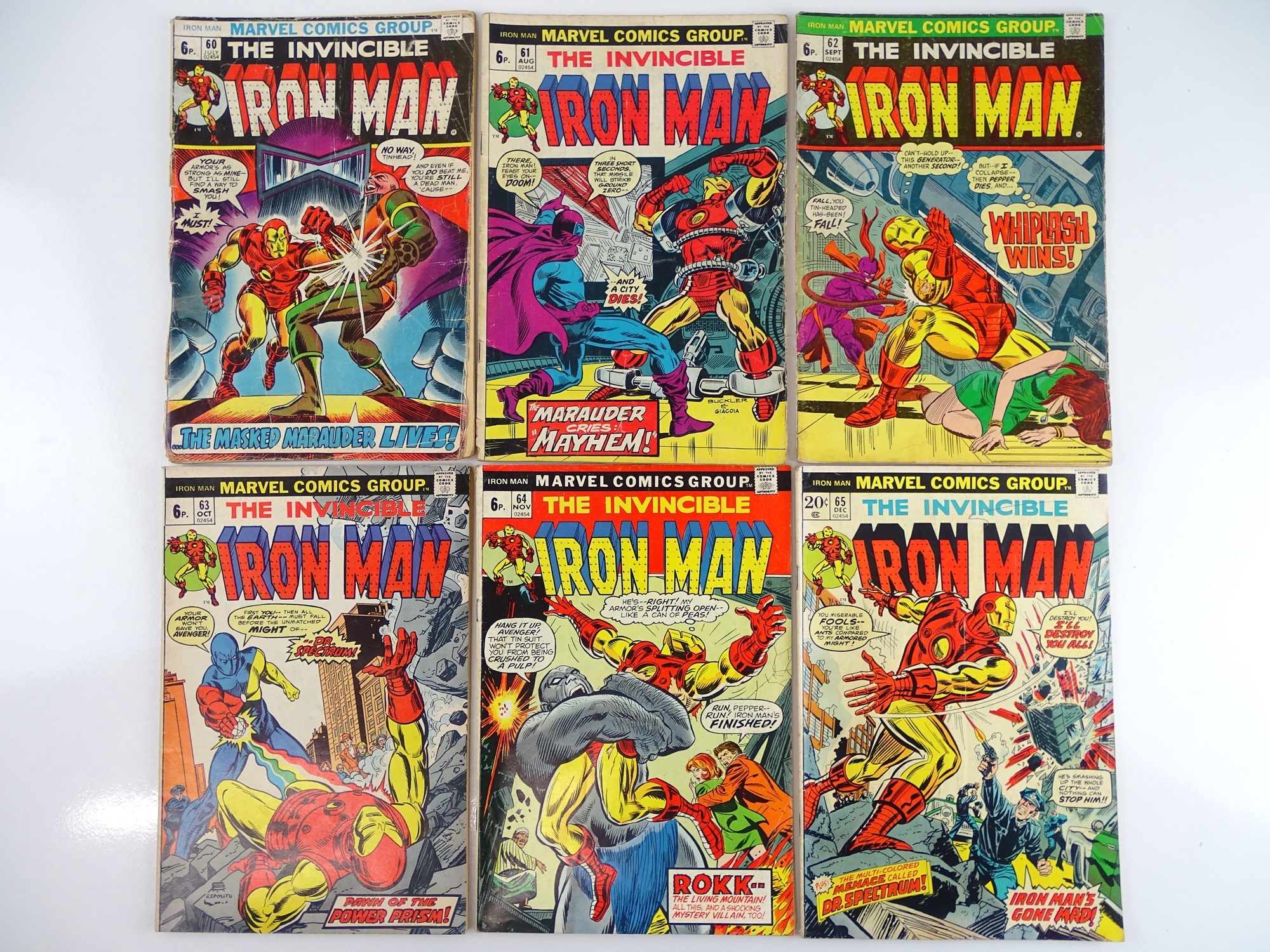 マーベル.ストーリー.ブック　　1967年　イギリス　ビンテージ Lot 59 - IRON MAN #60, 61, 62, 63, 64, 65 - (6 in Lot)
