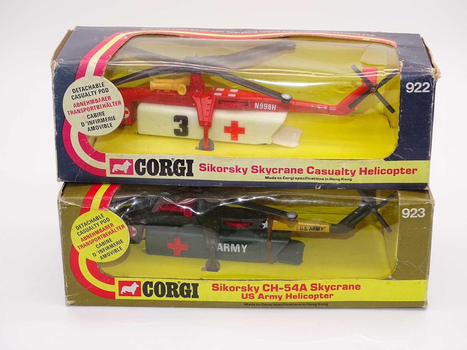 Lot 112 - A pair of CORGI Toys Sikorsky Skycrane...