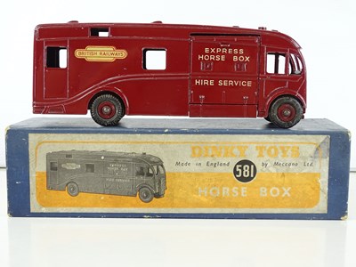 Lot 161 - A DINKY Toys 581 Horsebox in BR maroon livery -...