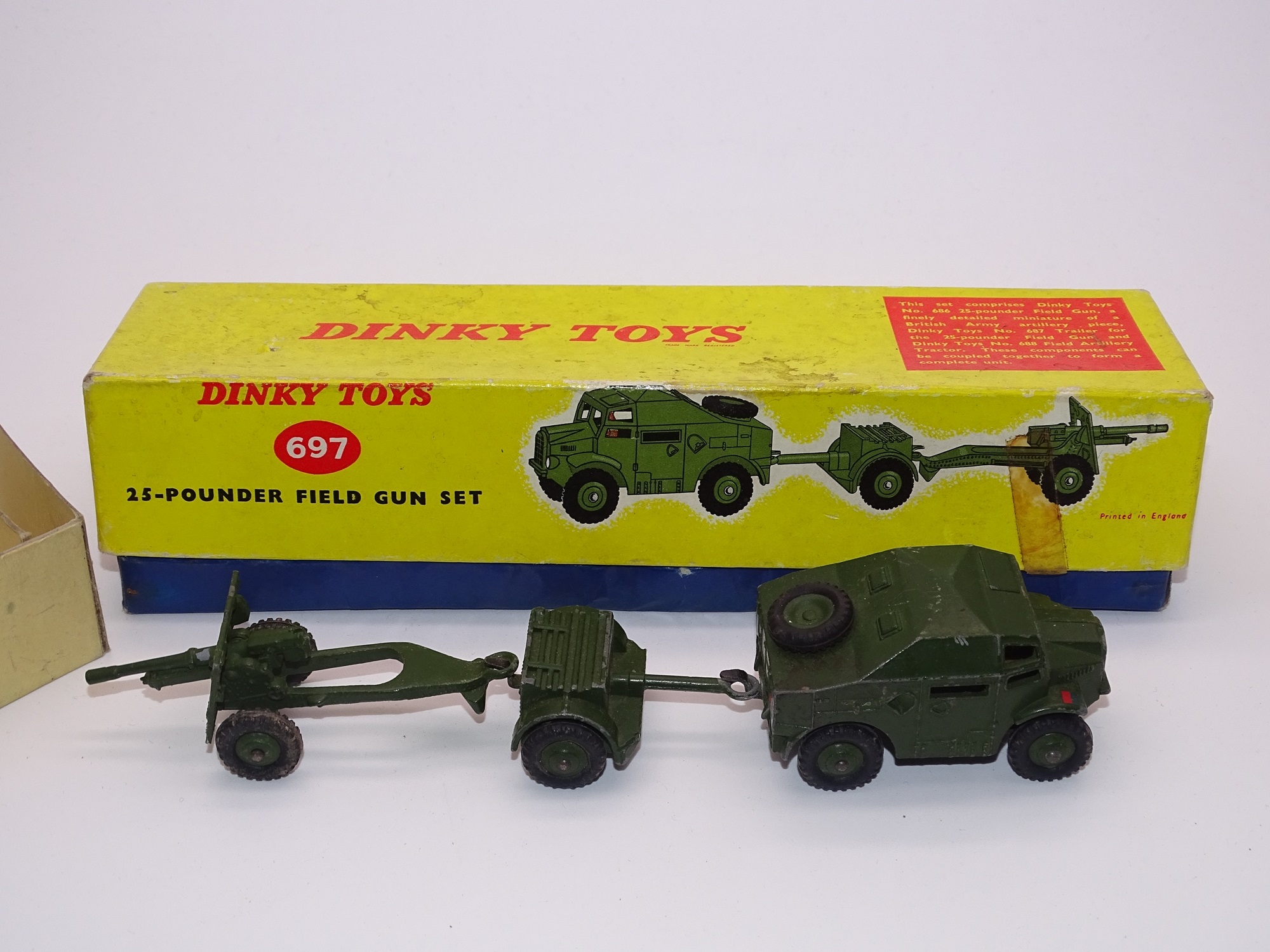 楽天市場】【中古】DINKY TOYS POUNDER FIELD GUN SET 697 25 1