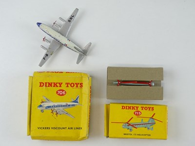 Lot 187 - A pair of DINKY Toys Aircraft comprising: a...