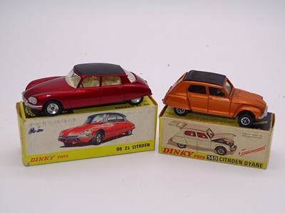 Lot 190 - A pair of DINKY Toys comprising a French DINKY...