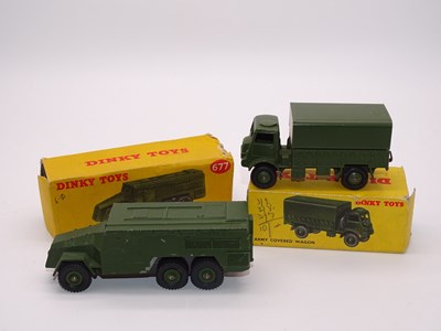 Lot 192 - A pair of DINKY Toys Military vehicles...
