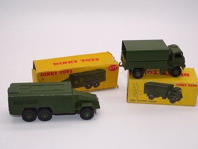 Lot 192 - A pair of DINKY Toys Military vehicles...