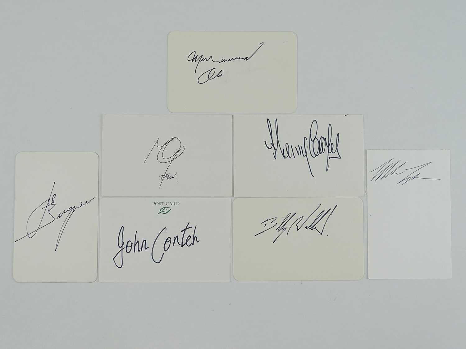 Lot 157 - BOXING LEGENDS: A mixed group of signed cards...