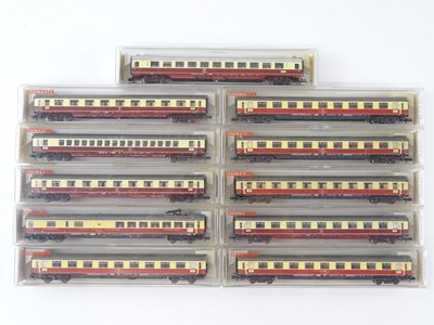 Lot 261 - A group of N Gauge German Outline passenger...