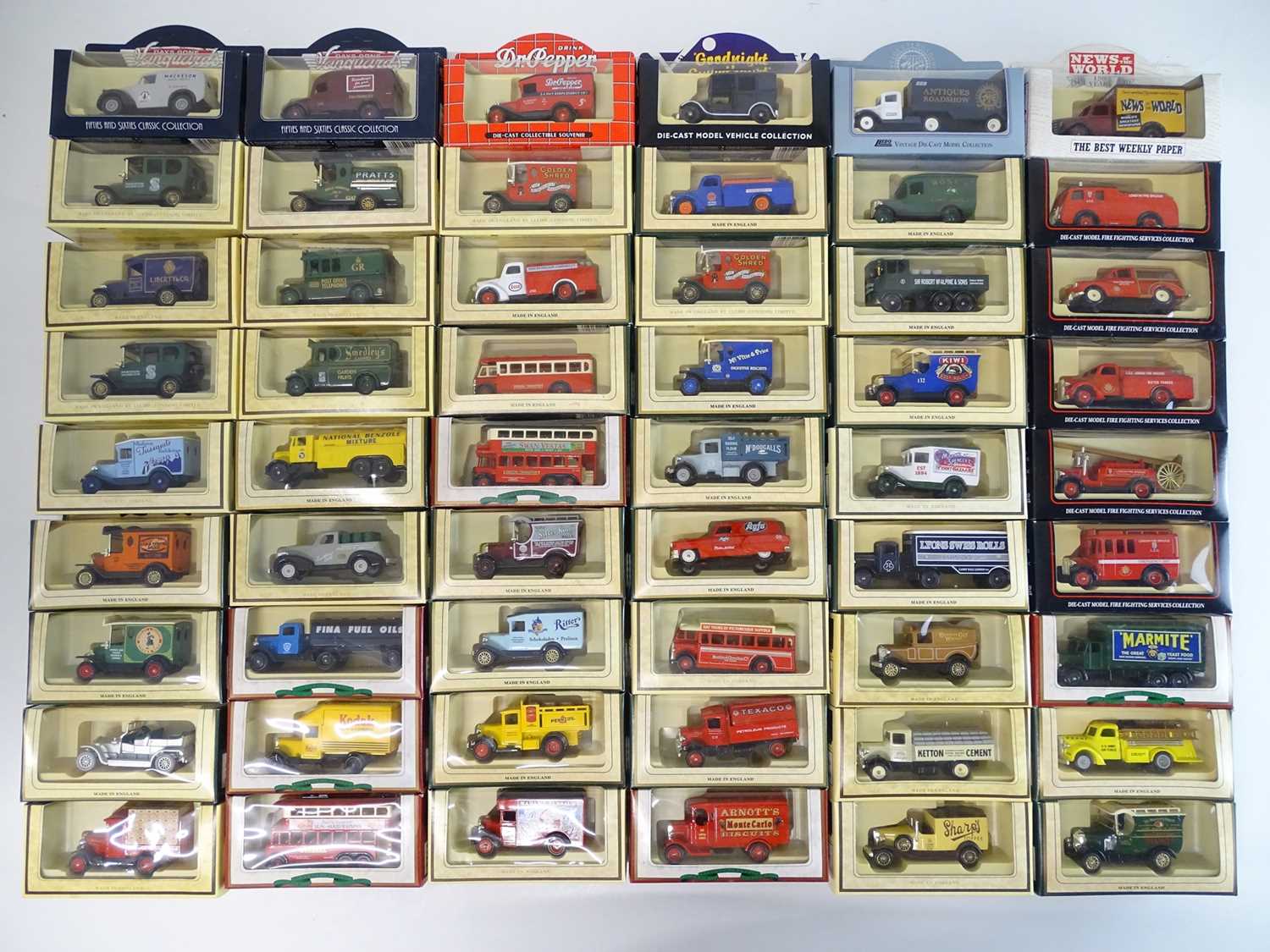 Lot 30 - A large tray of diecast vans, buses etc mostly...