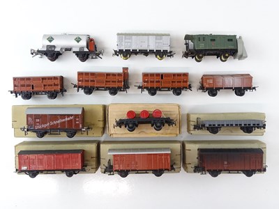 Lot 336 - A group of vintage HO wagons by POCHER, HAG...