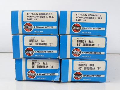 Lot 358 - A group of AIRFIX passenger coaches in various...