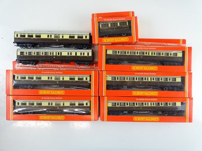 Lot 374 - A group of HORNBY passenger coaches all in GWR...