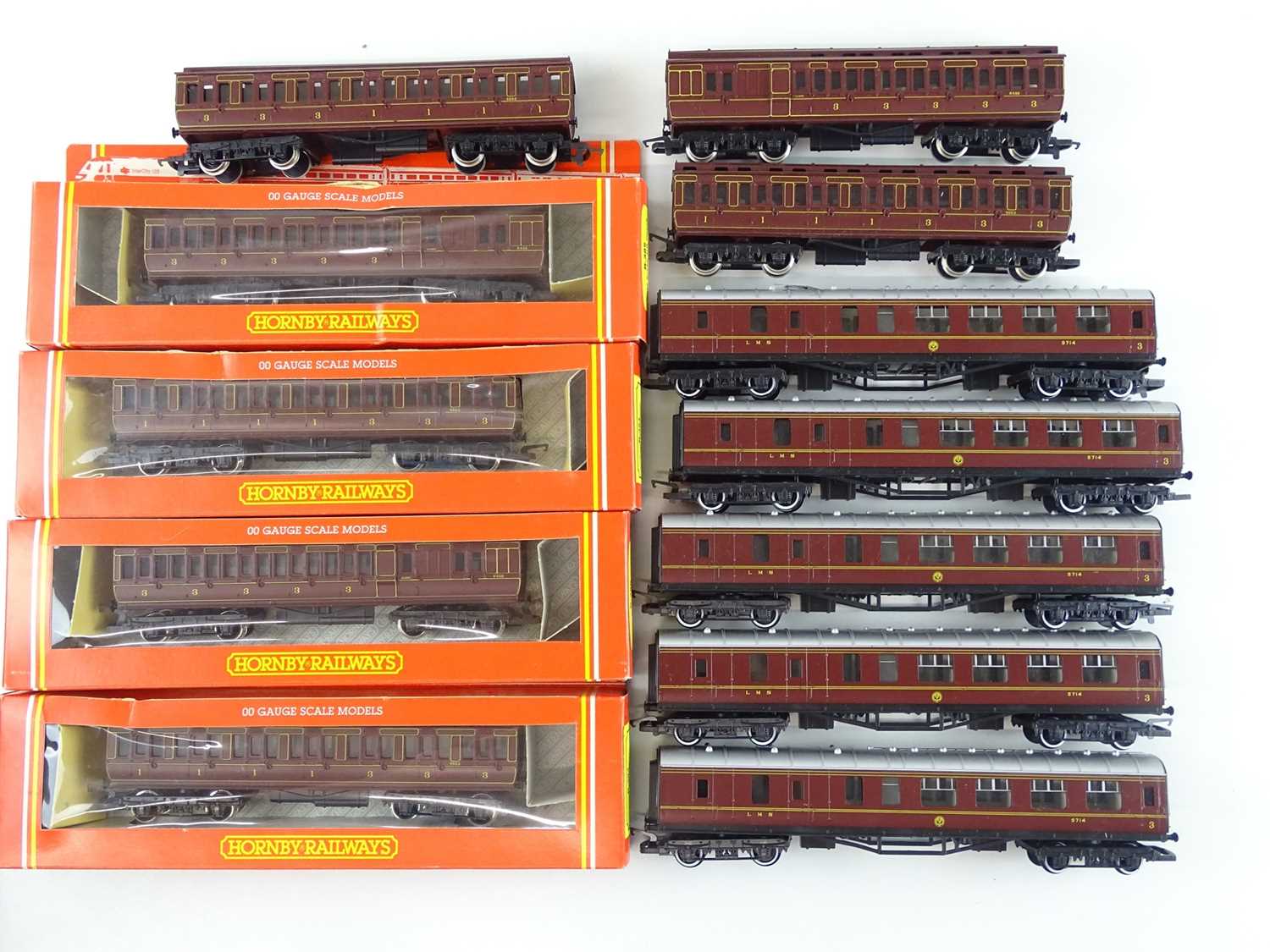 Lot 375 - A group of HORNBY passenger coaches all in LMS...